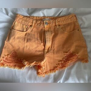 PacSun Orange Jean Shorts